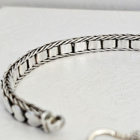 Very Rare Silpada Sterling Silver Interlocking Heart Hook Clasp Bracelet CCB608 - Picture 8 of 16